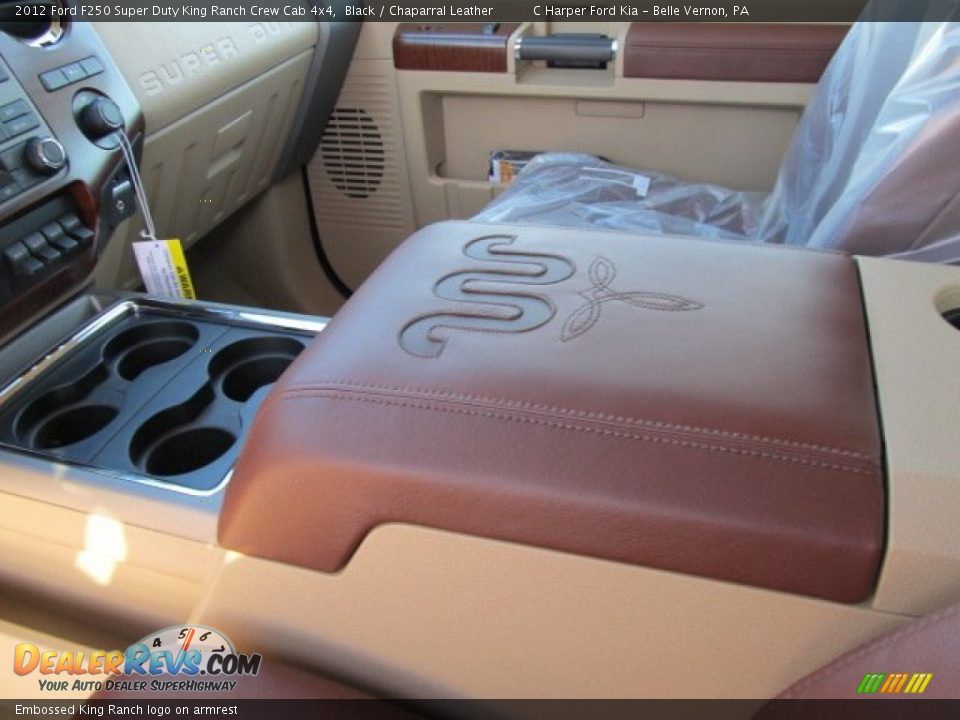 Embossed King Ranch logo on armrest - 2012 Ford F250 Super Duty