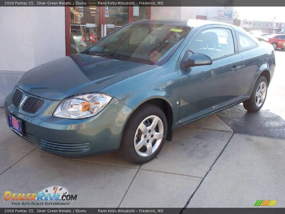 2009 Pontiac G5 Silver Green Metallic / Ebony Photo #1