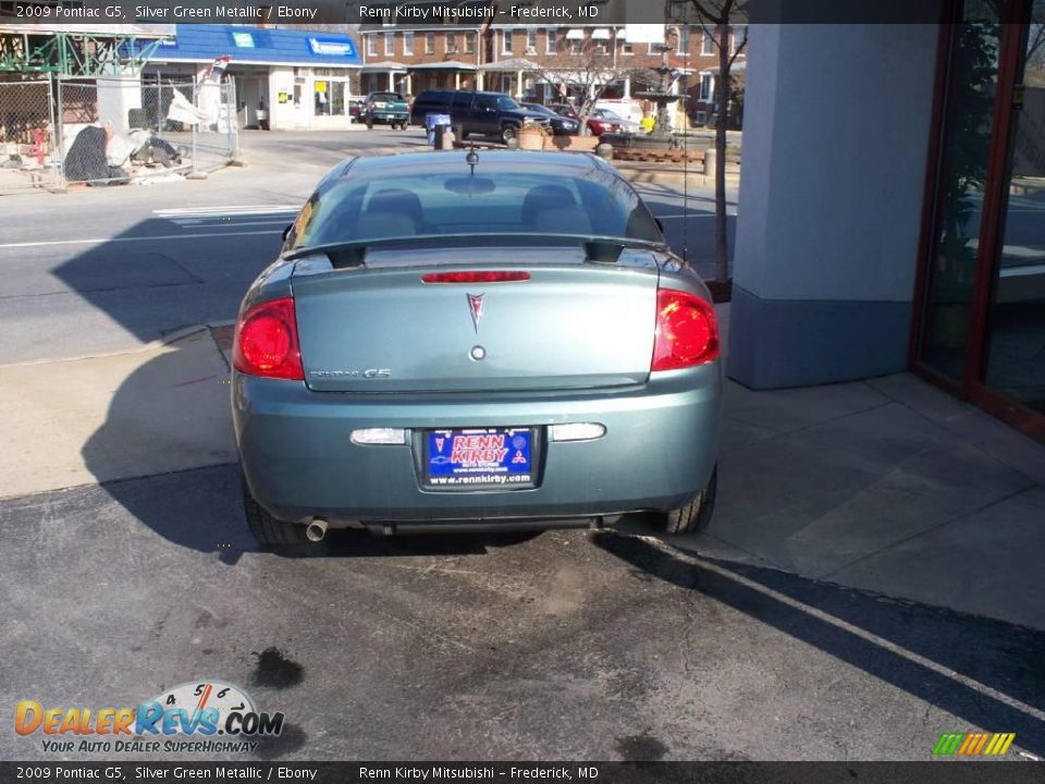 2009 Pontiac G5 Silver Green Metallic / Ebony Photo #4