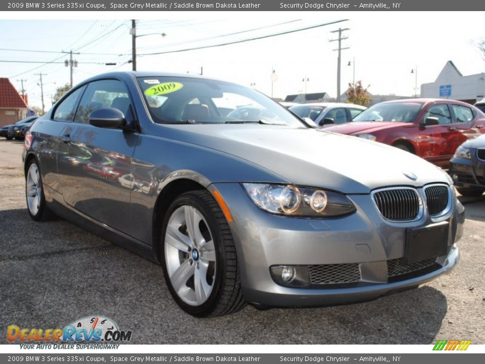 2009 BMW 3 Series 335xi Coupe Space Grey Metallic / Saddle Brown Dakota Leather Photo #4