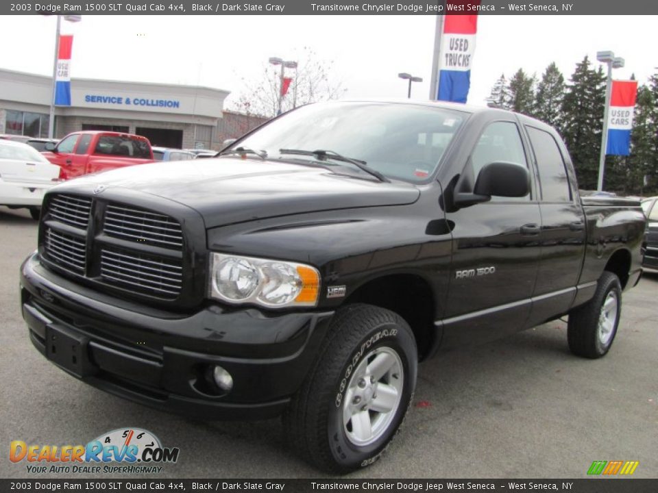 2003 Dodge Ram 1500 SLT Quad Cab 4x4 Black / Dark Slate Gray Photo #1