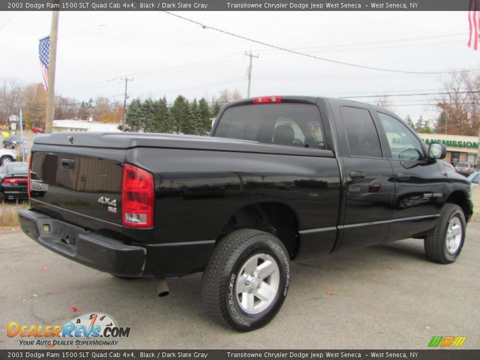 2003 Dodge Ram 1500 SLT Quad Cab 4x4 Black / Dark Slate Gray Photo #2