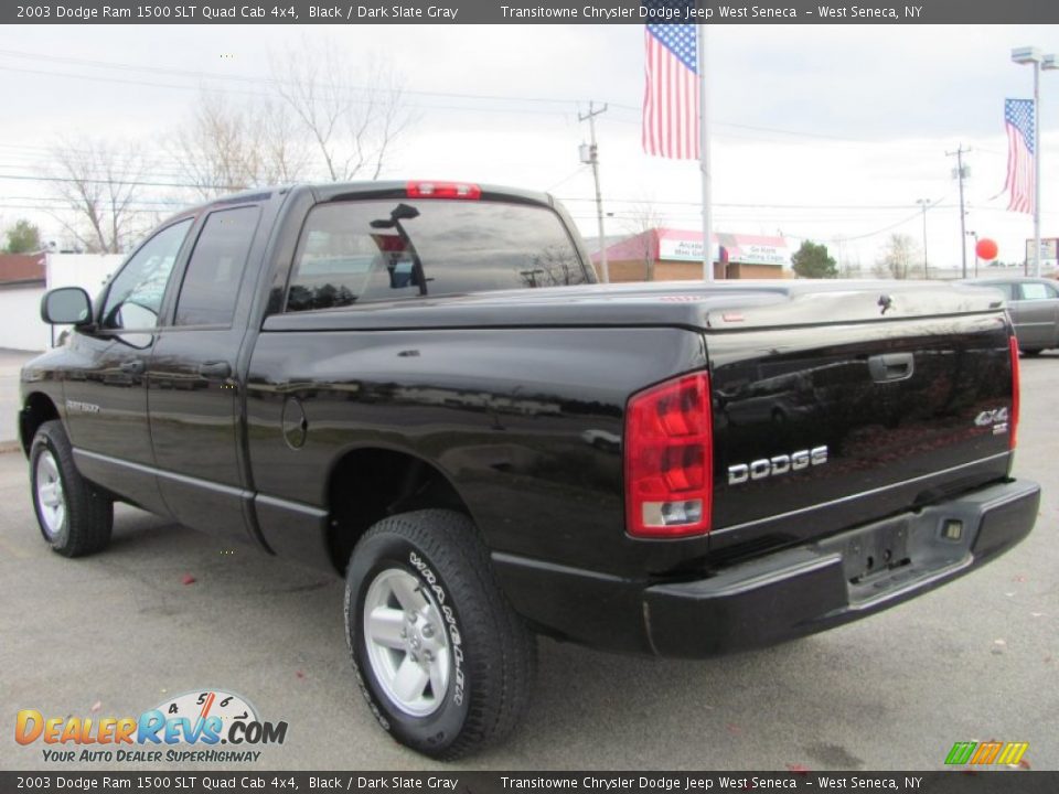 2003 Dodge Ram 1500 SLT Quad Cab 4x4 Black / Dark Slate Gray Photo #13