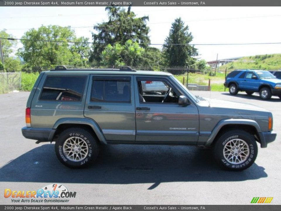 2000 Jeep Cherokee Sport 4x4 Medium Fern Green Metallic / Agate Black Photo #6