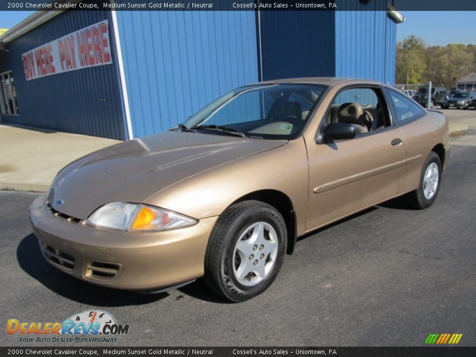 2000 Chevrolet Cavalier Coupe Medium Sunset Gold Metallic / Neutral Photo #1