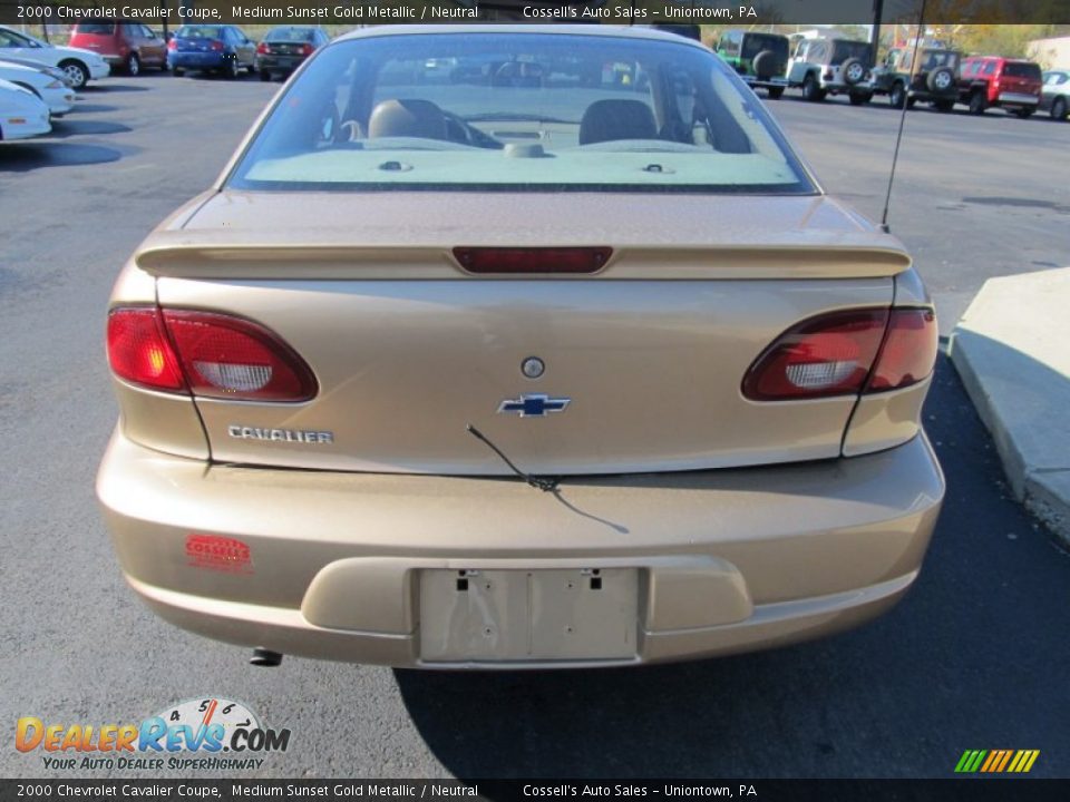 2000 Chevrolet Cavalier Coupe Medium Sunset Gold Metallic / Neutral Photo #3