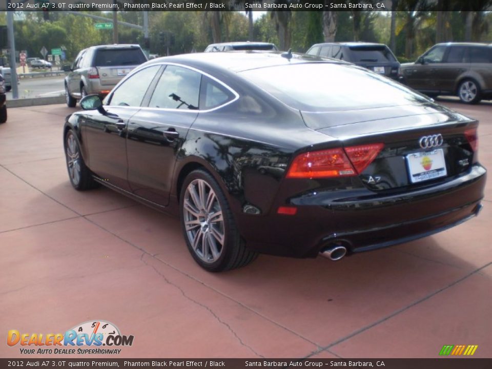2012 Audi A7 3.0T quattro Premium Phantom Black Pearl Effect / Black Photo #3