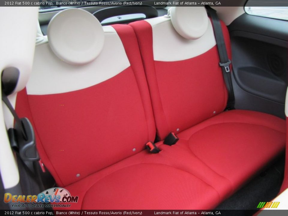 Tessuto Rosso/Avorio (Red/Ivory) Interior - 2012 Fiat 500 c cabrio Pop Photo #8