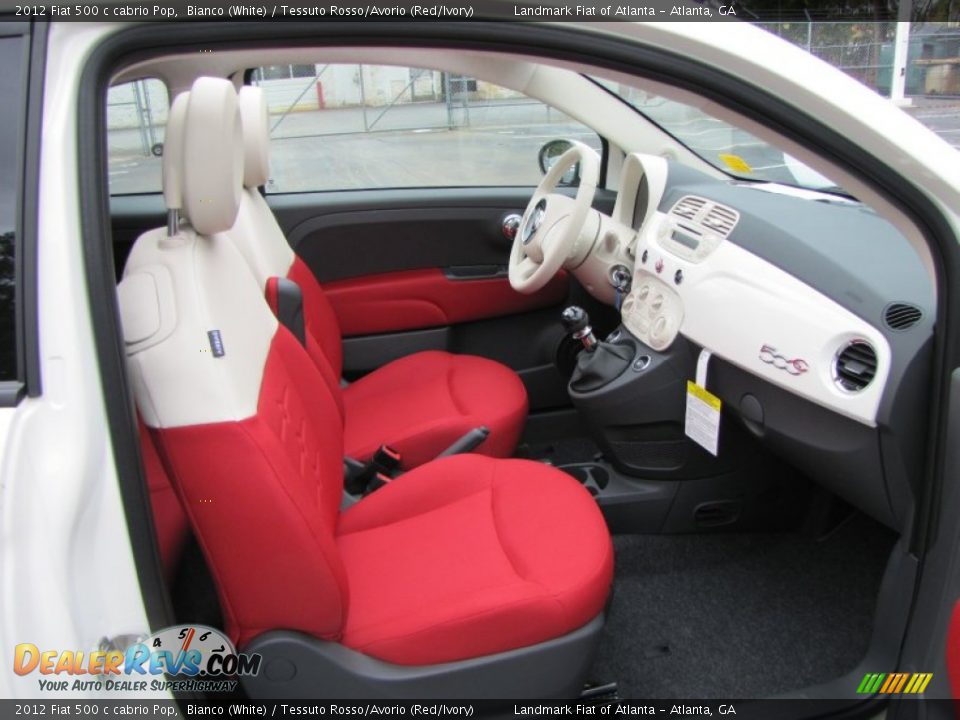 Tessuto Rosso Avorio Red Ivory Interior 2012 Fiat 500 C
