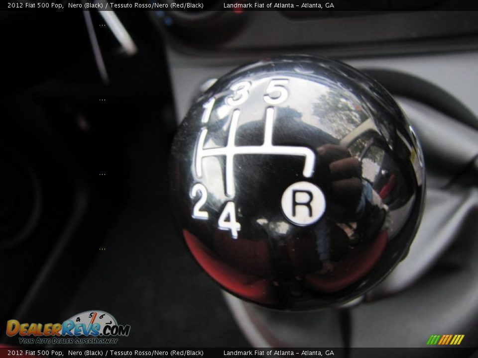 2012 Fiat 500 Pop Nero (Black) / Tessuto Rosso/Nero (Red/Black) Photo #11