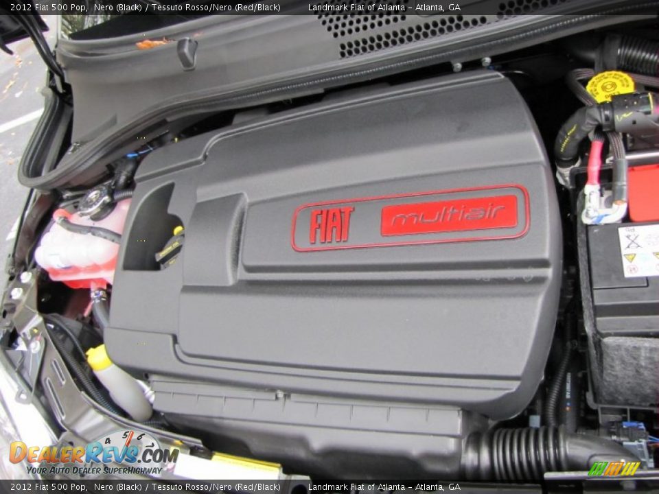 2012 Fiat 500 Pop Nero (Black) / Tessuto Rosso/Nero (Red/Black) Photo #12