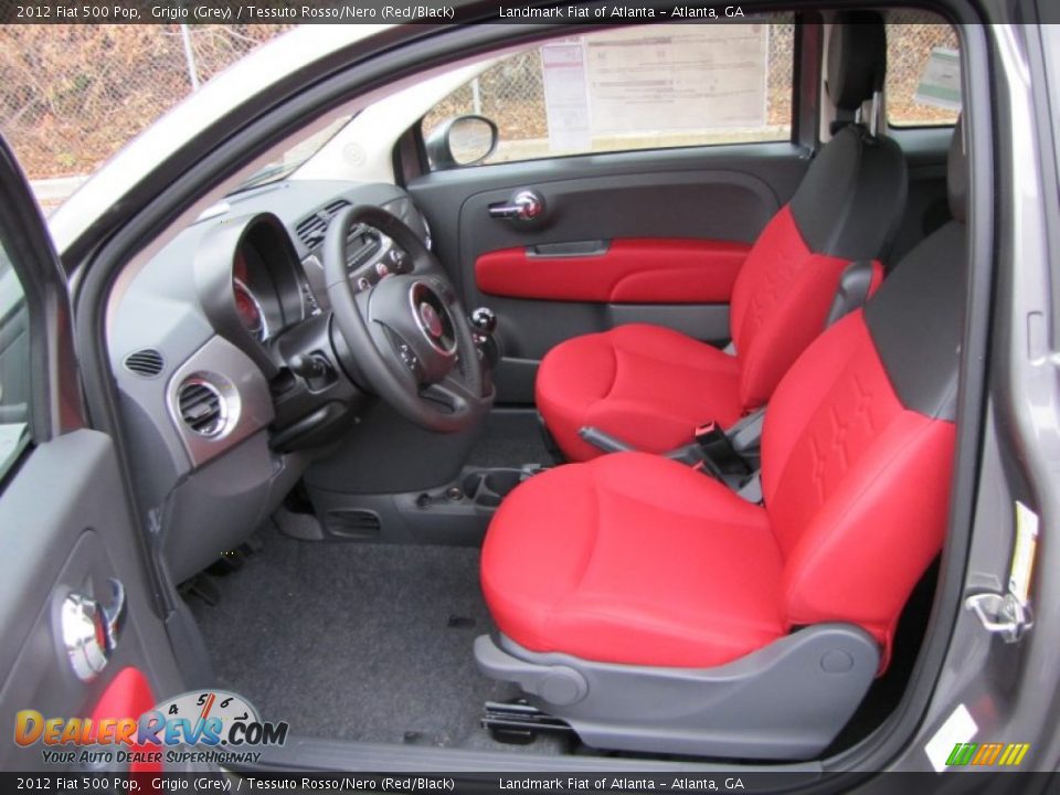 Tessuto Rosso/Nero (Red/Black) Interior - 2012 Fiat 500 Pop Photo #5