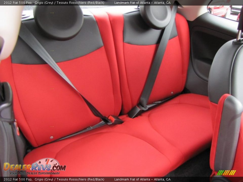 Tessuto Rosso/Nero (Red/Black) Interior - 2012 Fiat 500 Pop Photo #7