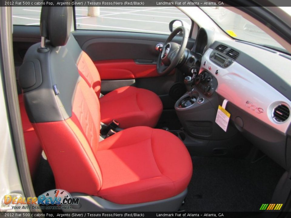 Tessuto Rosso Nero Red Black Interior 12 Fiat 500 C Cabrio Pop Photo 10 Dealerrevs Com