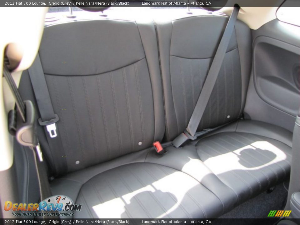 Pelle Nera/Nera (Black/Black) Interior - 2012 Fiat 500 Lounge Photo #8