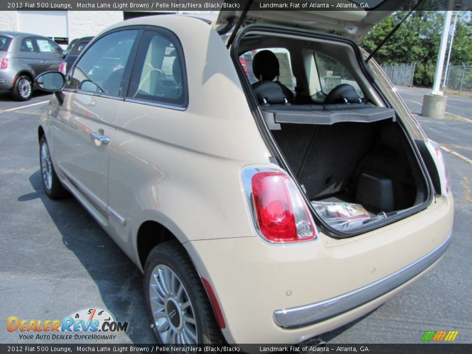 2012 Fiat 500 Lounge Mocha Latte (Light Brown) / Pelle Nera/Nera (Black/Black) Photo #7