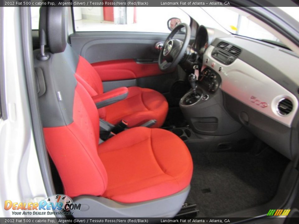 Tessuto Rosso Nero Red Black Interior 12 Fiat 500 C Cabrio Pop Photo 9 Dealerrevs Com