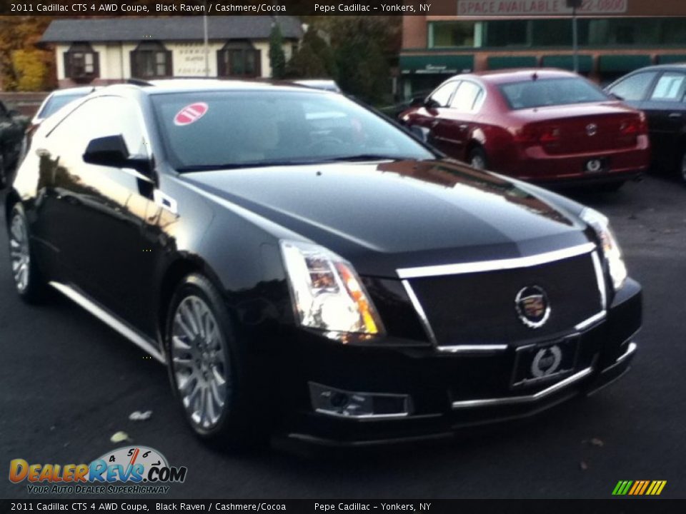 2011 Cadillac CTS 4 AWD Coupe Black Raven / Cashmere/Cocoa Photo #3