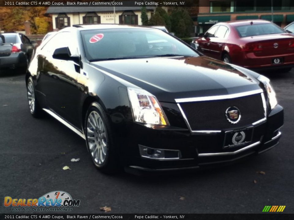 2011 Cadillac CTS 4 AWD Coupe Black Raven / Cashmere/Cocoa Photo #4