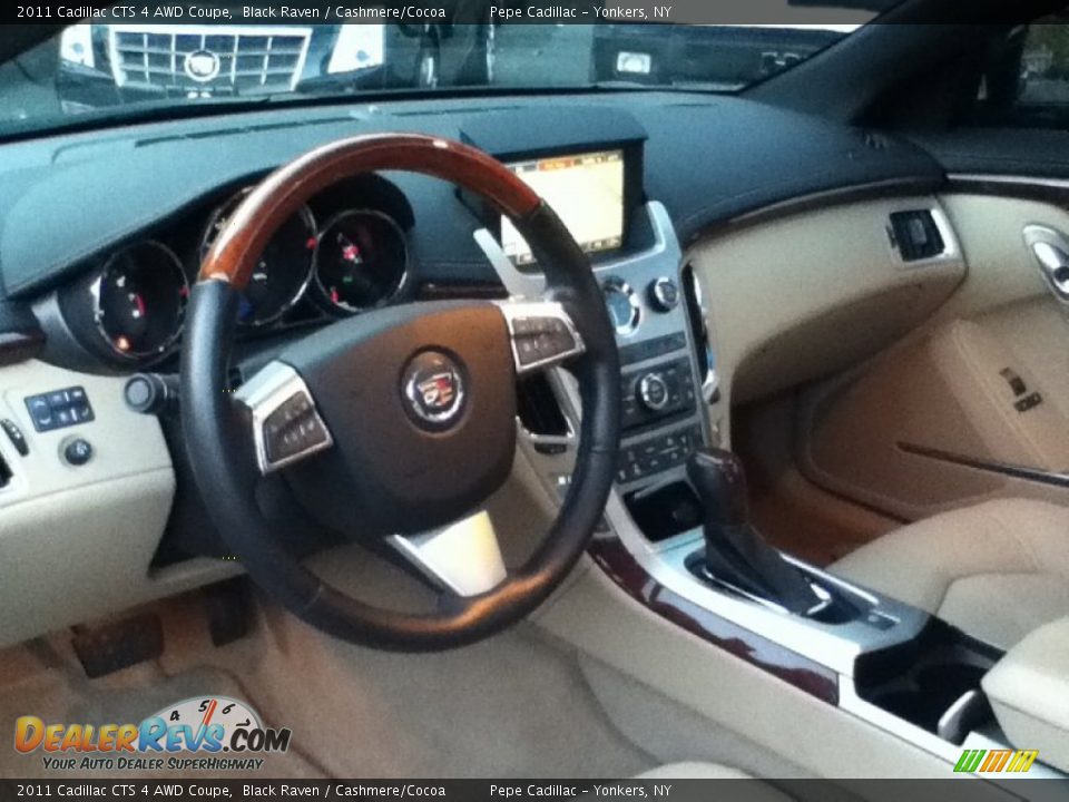 2011 Cadillac CTS 4 AWD Coupe Black Raven / Cashmere/Cocoa Photo #12