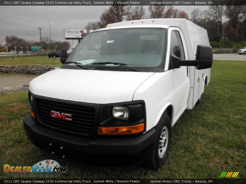 2011 GMC Savana Cutaway 3500 Commercial Utility Truck Summit White / Medium Pewter Photo #3