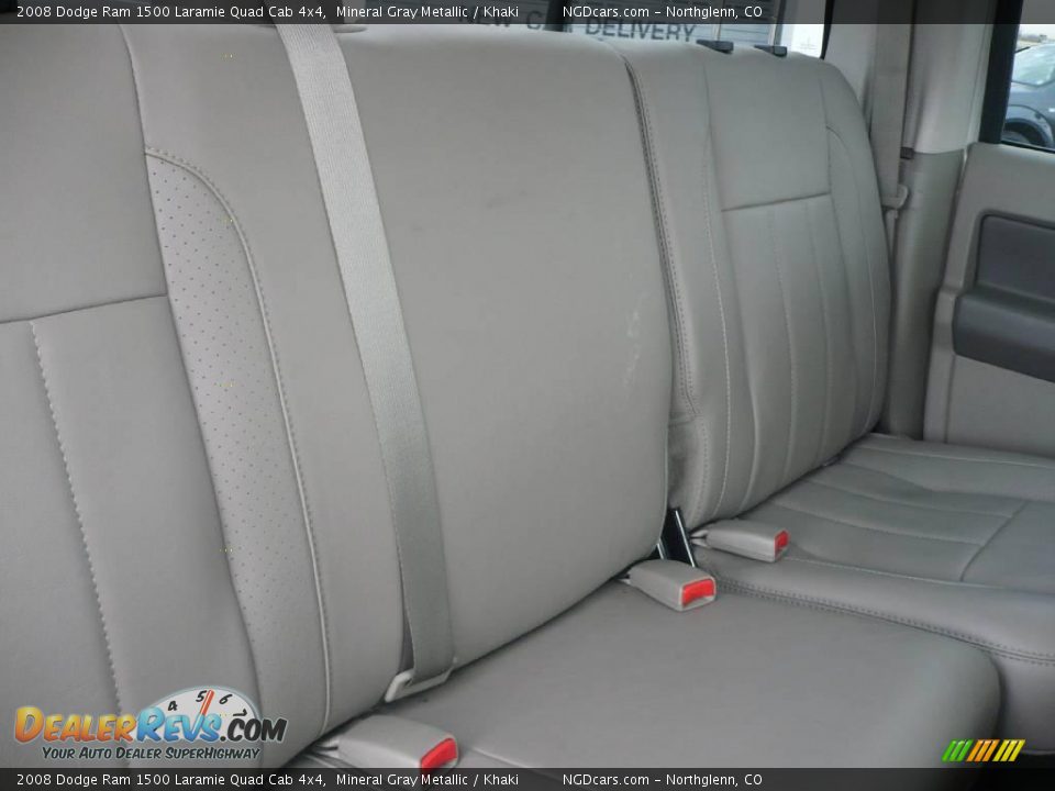2008 Dodge Ram 1500 Laramie Quad Cab 4x4 Mineral Gray Metallic / Khaki Photo #9
