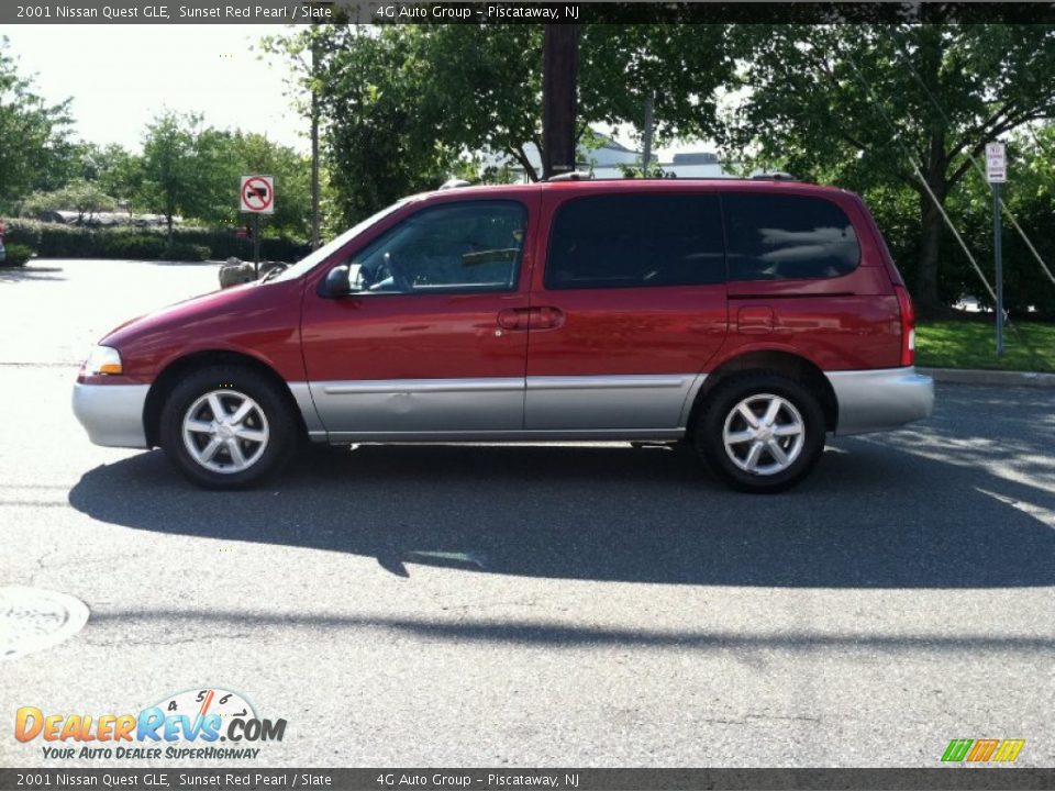 2001 Nissan Quest GLE Sunset Red Pearl / Slate Photo #1