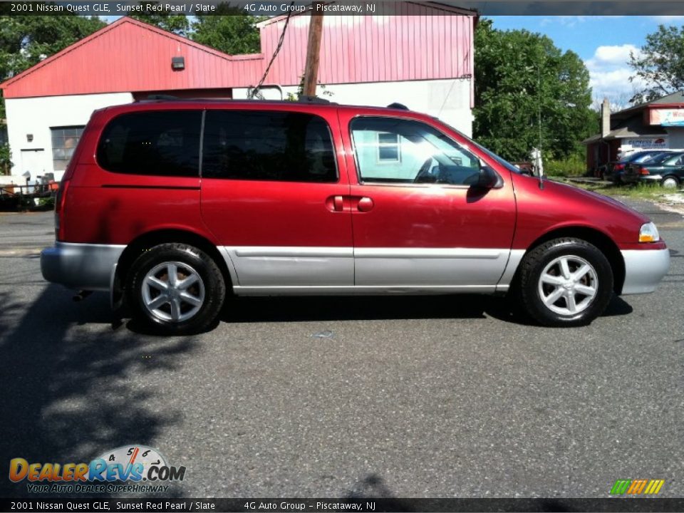 2001 Nissan Quest GLE Sunset Red Pearl / Slate Photo #2