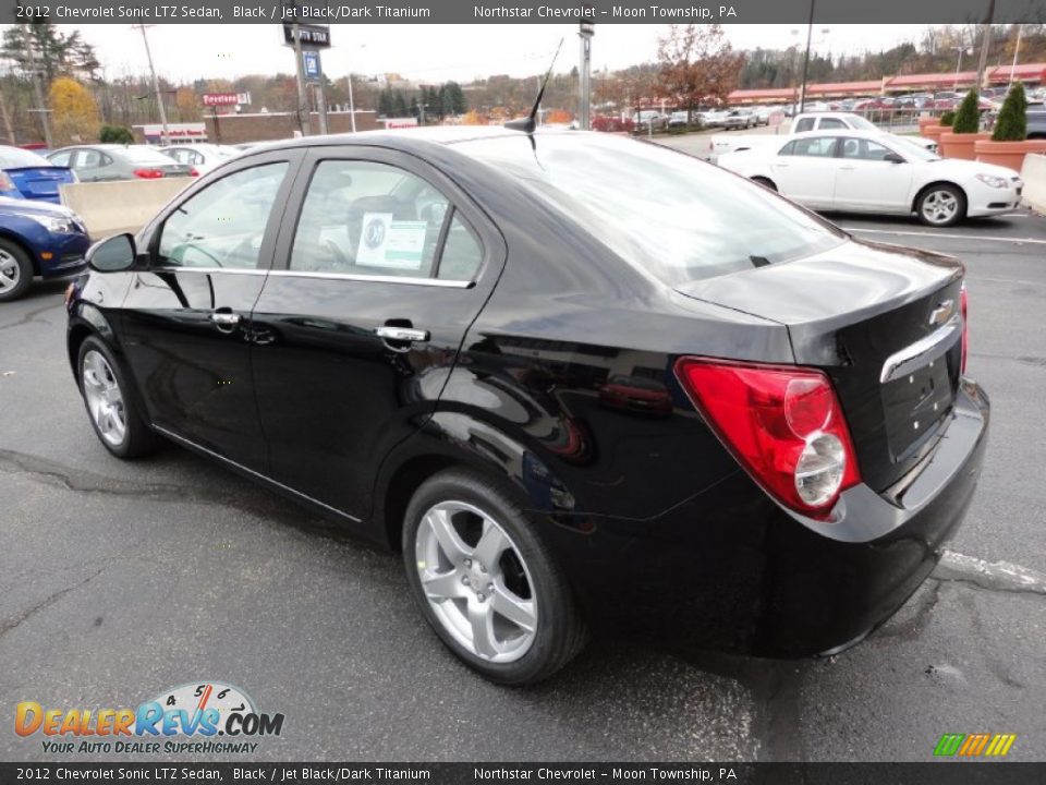 2012 Chevrolet Sonic LTZ Sedan Black / Jet Black/Dark Titanium Photo #5