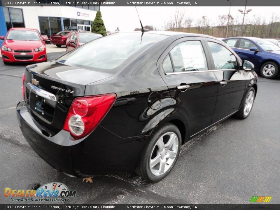 2012 Chevrolet Sonic LTZ Sedan Black / Jet Black/Dark Titanium Photo #7