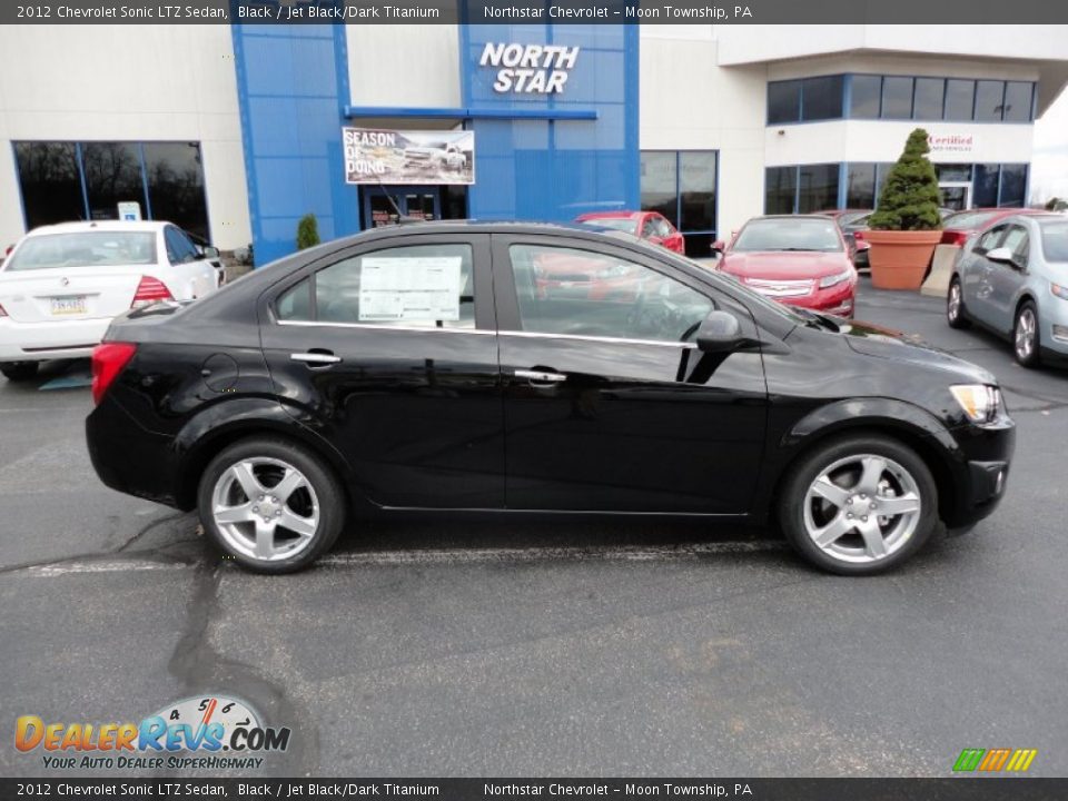 2012 Chevrolet Sonic LTZ Sedan Black / Jet Black/Dark Titanium Photo #8