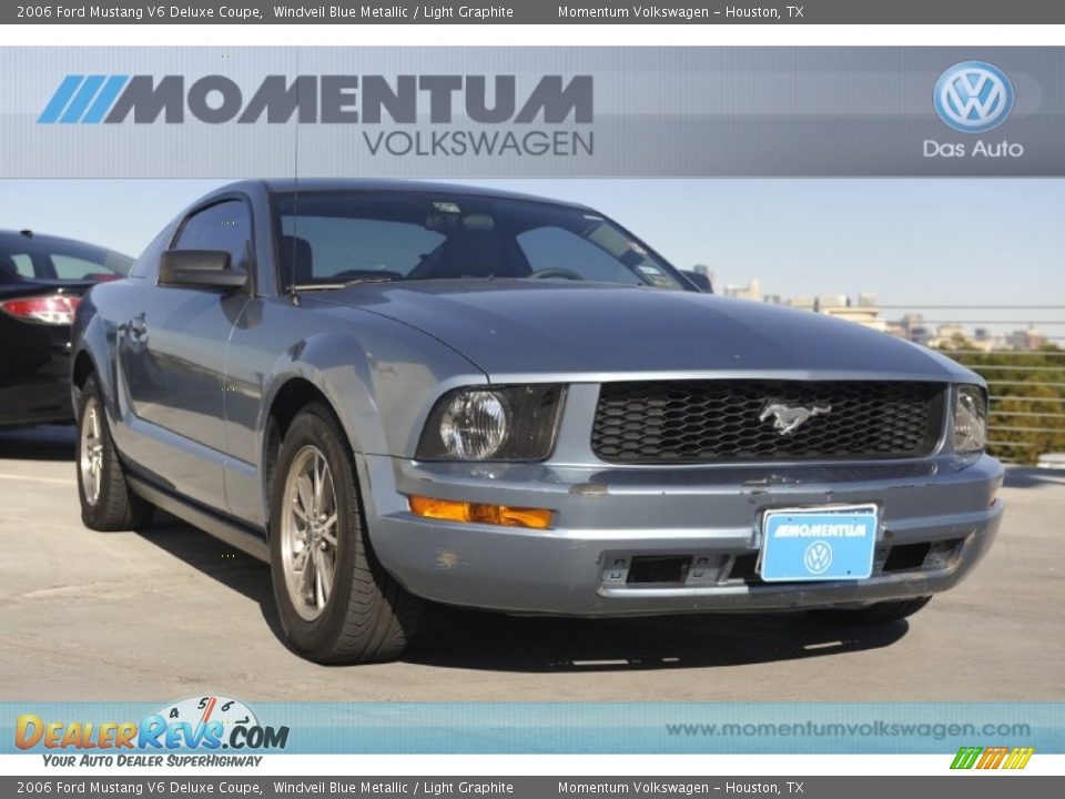 2006 Ford Mustang V6 Deluxe Coupe Windveil Blue Metallic / Light Graphite Photo #1