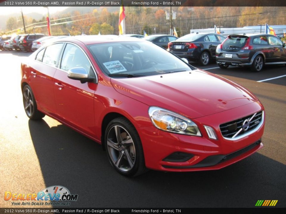 2012 Volvo S60 R-Design AWD Passion Red / R-Design Off Black Photo #4