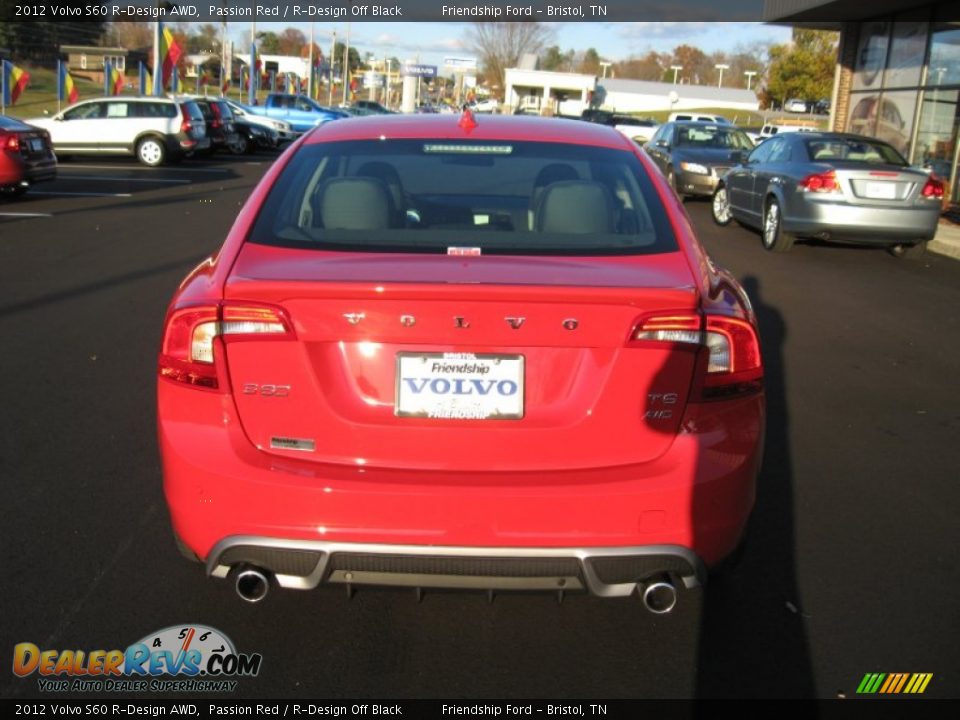 2012 Volvo S60 R-Design AWD Passion Red / R-Design Off Black Photo #7