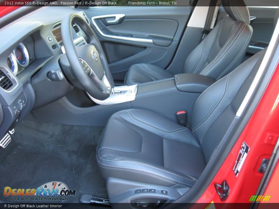 R Design Off Black Leather Interior - 2012 Volvo S60
