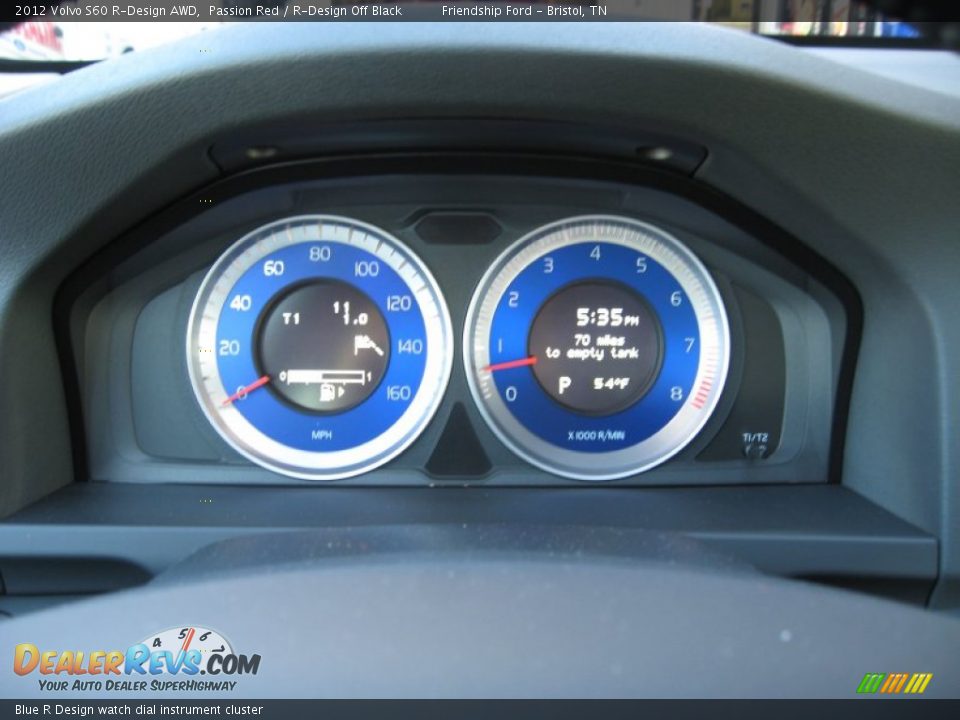 Blue R Design watch dial instrument cluster - 2012 Volvo S60