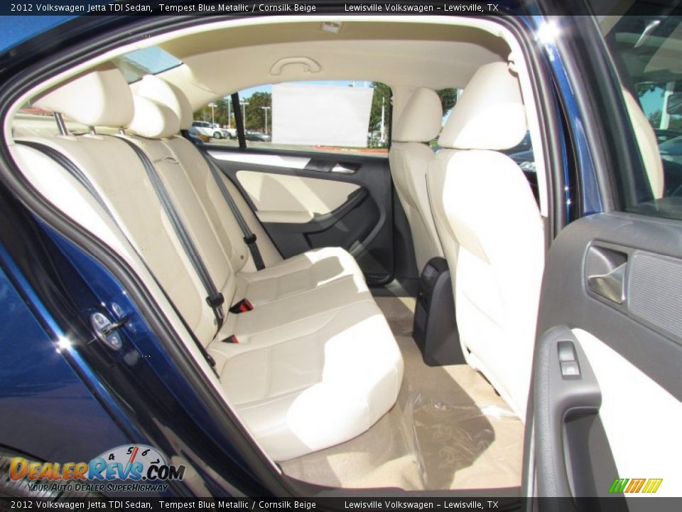 2012 Volkswagen Jetta TDI Sedan Tempest Blue Metallic / Cornsilk Beige Photo #4