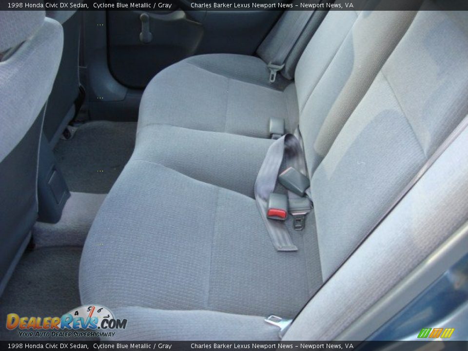 1998 Honda Civic DX Sedan Cyclone Blue Metallic / Gray Photo #10