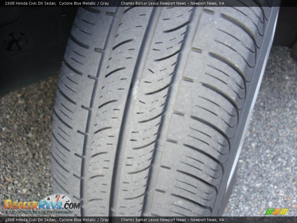 1998 Honda Civic DX Sedan Cyclone Blue Metallic / Gray Photo #15