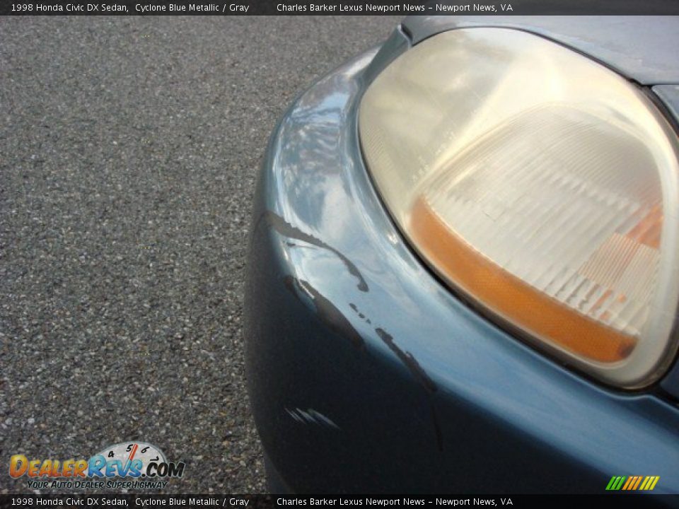 1998 Honda Civic DX Sedan Cyclone Blue Metallic / Gray Photo #19