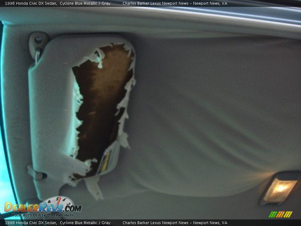 1998 Honda Civic DX Sedan Cyclone Blue Metallic / Gray Photo #21