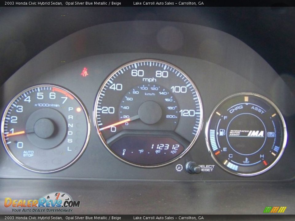 2003 Honda Civic Hybrid Sedan Gauges Photo #19