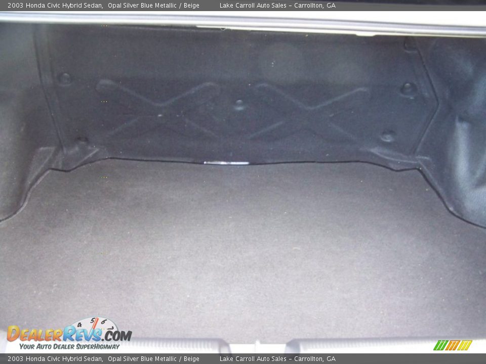 2003 Honda Civic Hybrid Sedan Opal Silver Blue Metallic / Beige Photo #31