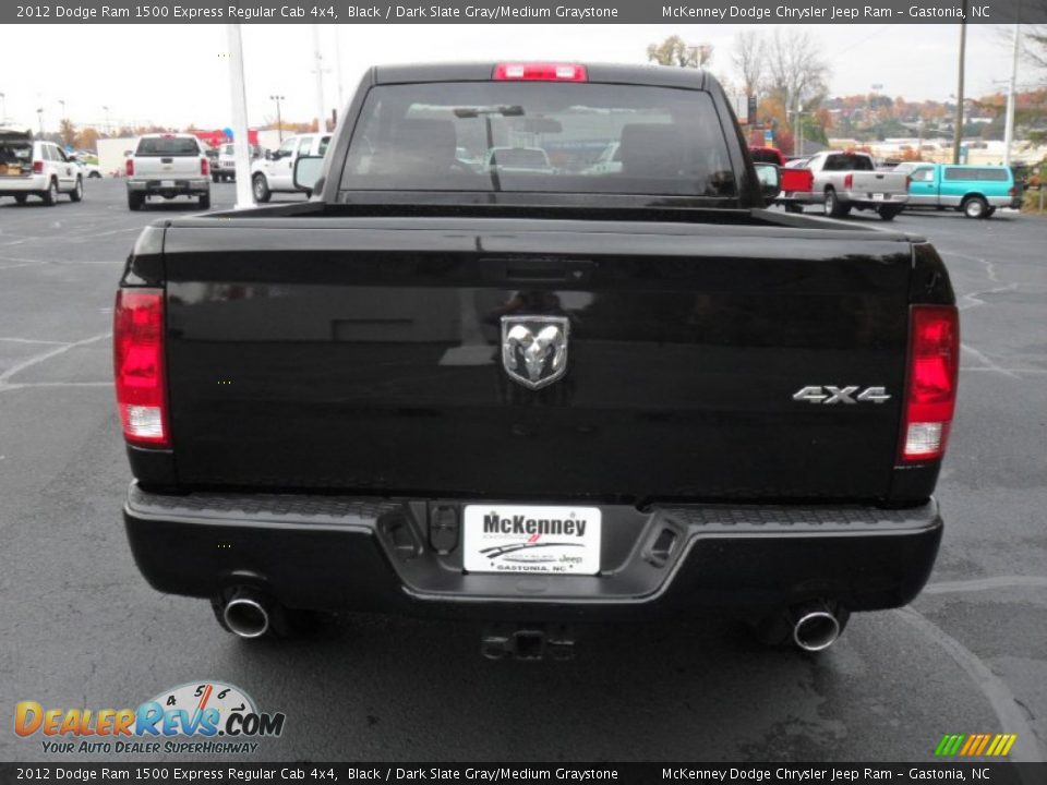 2012 Dodge Ram 1500 Express Regular Cab 4x4 Black / Dark Slate Gray/Medium Graystone Photo #3