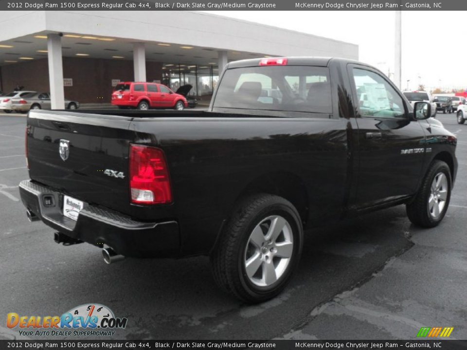 2012 Dodge Ram 1500 Express Regular Cab 4x4 Black / Dark Slate Gray/Medium Graystone Photo #4