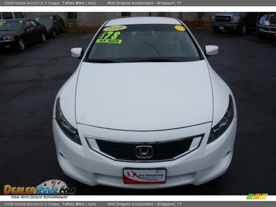 2008 Honda Accord LX-S Coupe Taffeta White / Ivory Photo #2