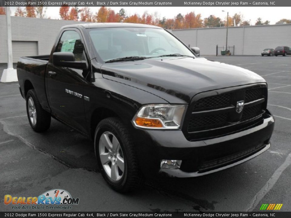 2012 Dodge Ram 1500 Express Regular Cab 4x4 Black / Dark Slate Gray/Medium Graystone Photo #5