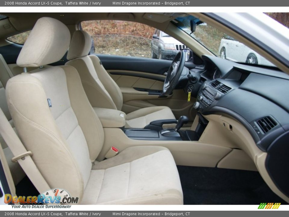 2008 Honda Accord LX-S Coupe Taffeta White / Ivory Photo #11
