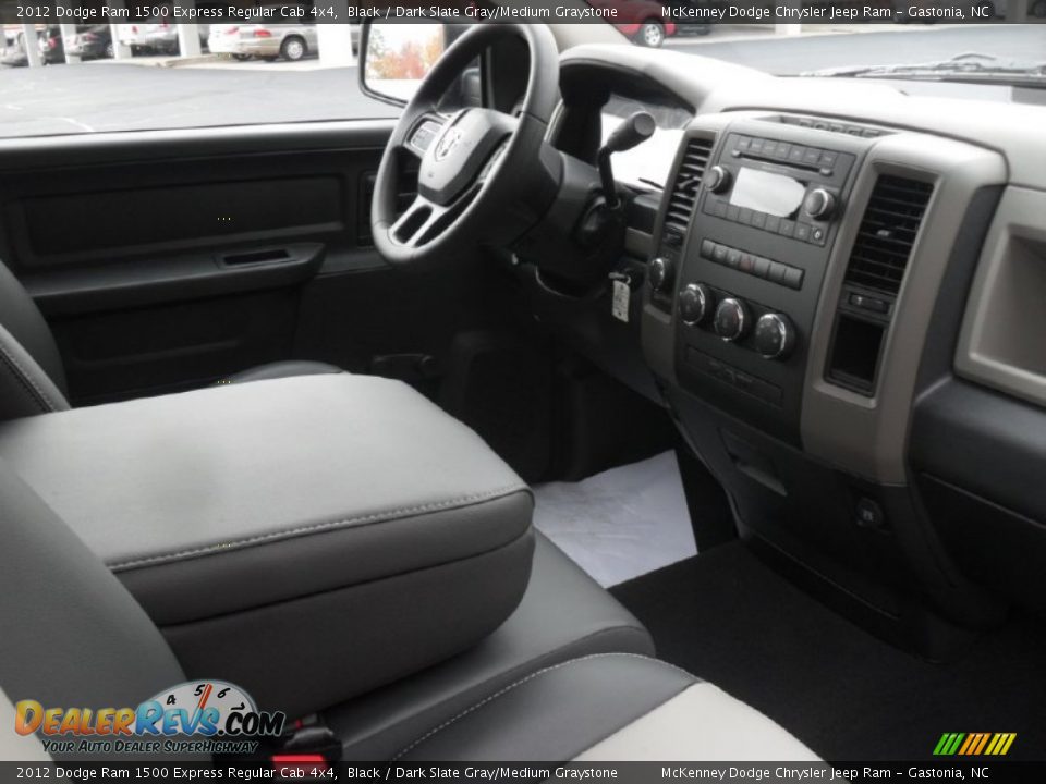 2012 Dodge Ram 1500 Express Regular Cab 4x4 Black / Dark Slate Gray/Medium Graystone Photo #16