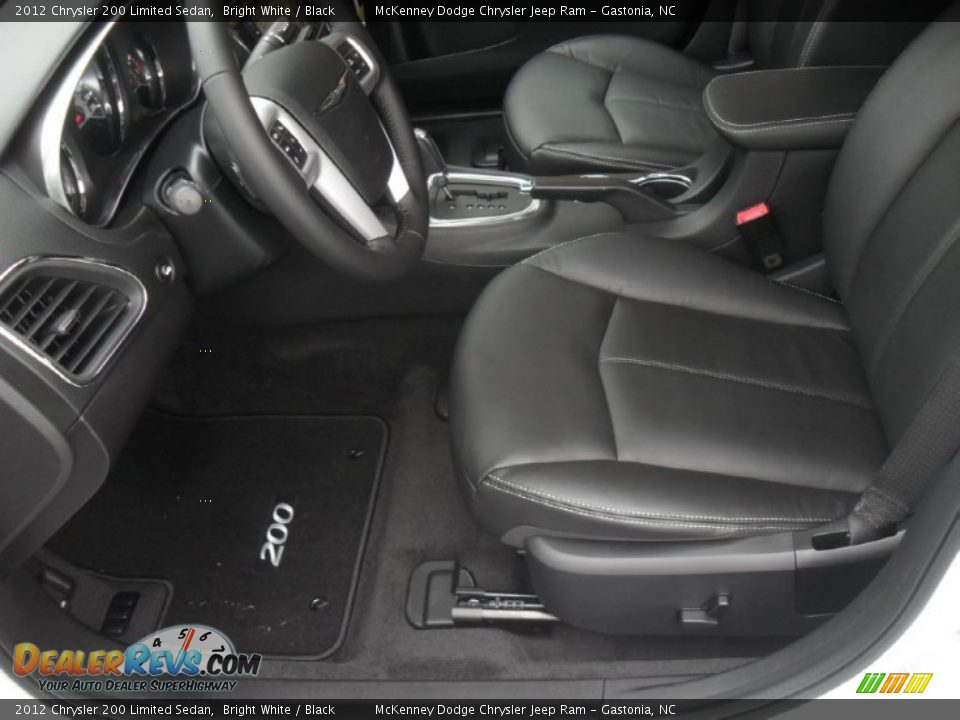 Black Interior - 2012 Chrysler 200 Limited Sedan Photo #7